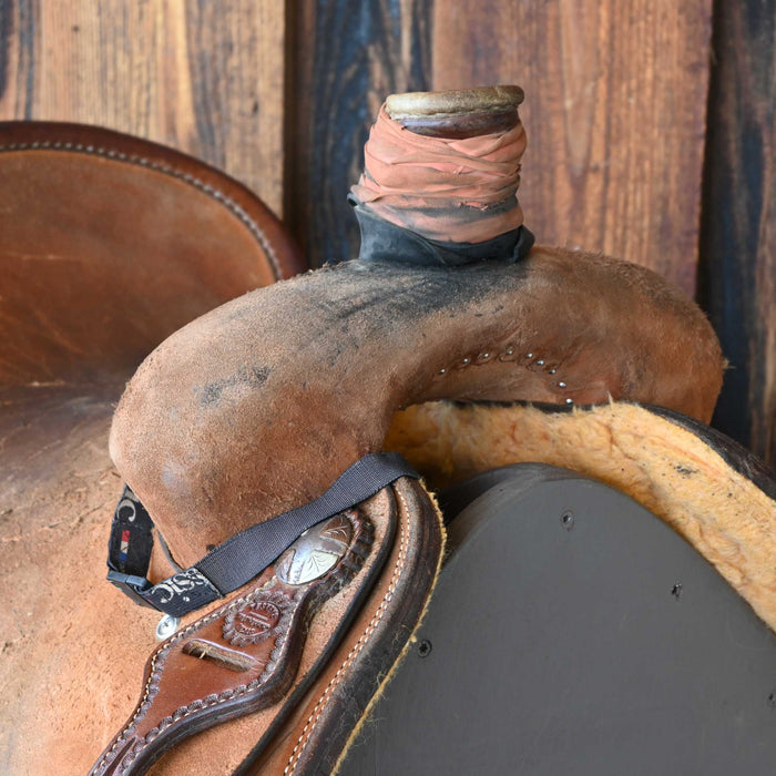 15" USED TESKEY'S TEAM ROPING SADDLE