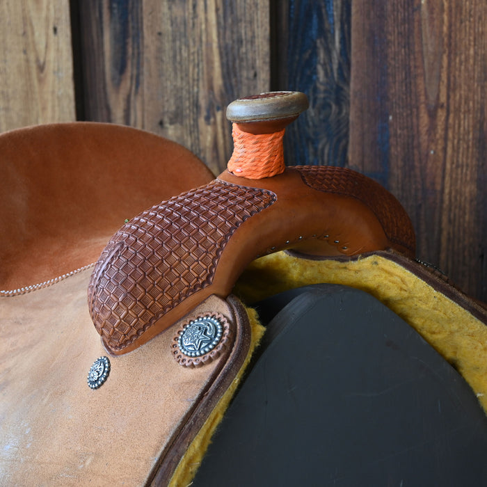 13" USED CHRIS NEAL CALF ROPING SADDLE Saddles - Used Chris Neal