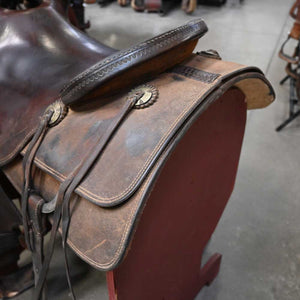 16.5" USED JEFF SMITH ROPING SADDLE Saddles Jeff Smith