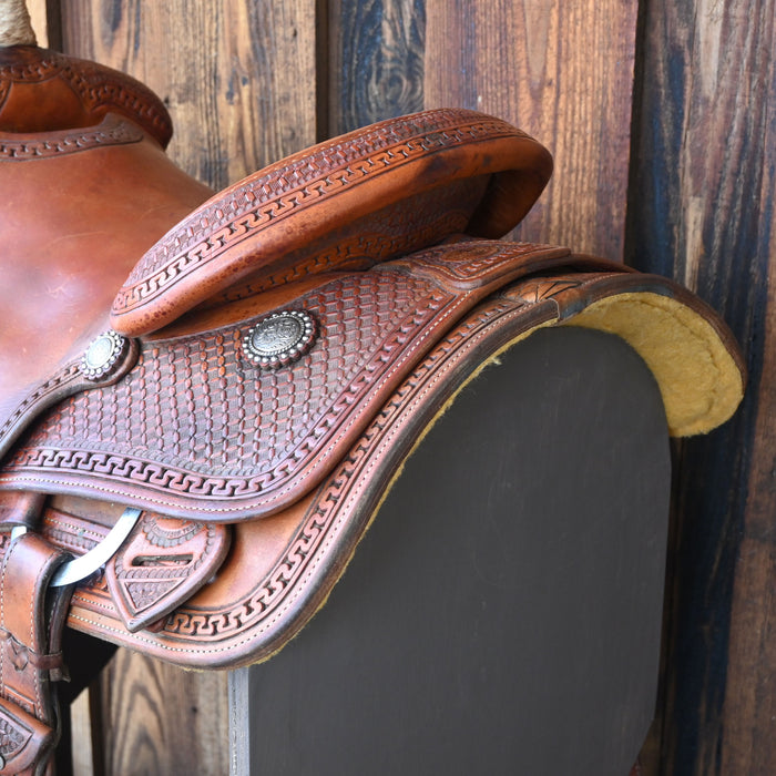 15" USED TESKEY'S TEAM ROPING SADDLE Saddles - Used Teskey's Saddlery