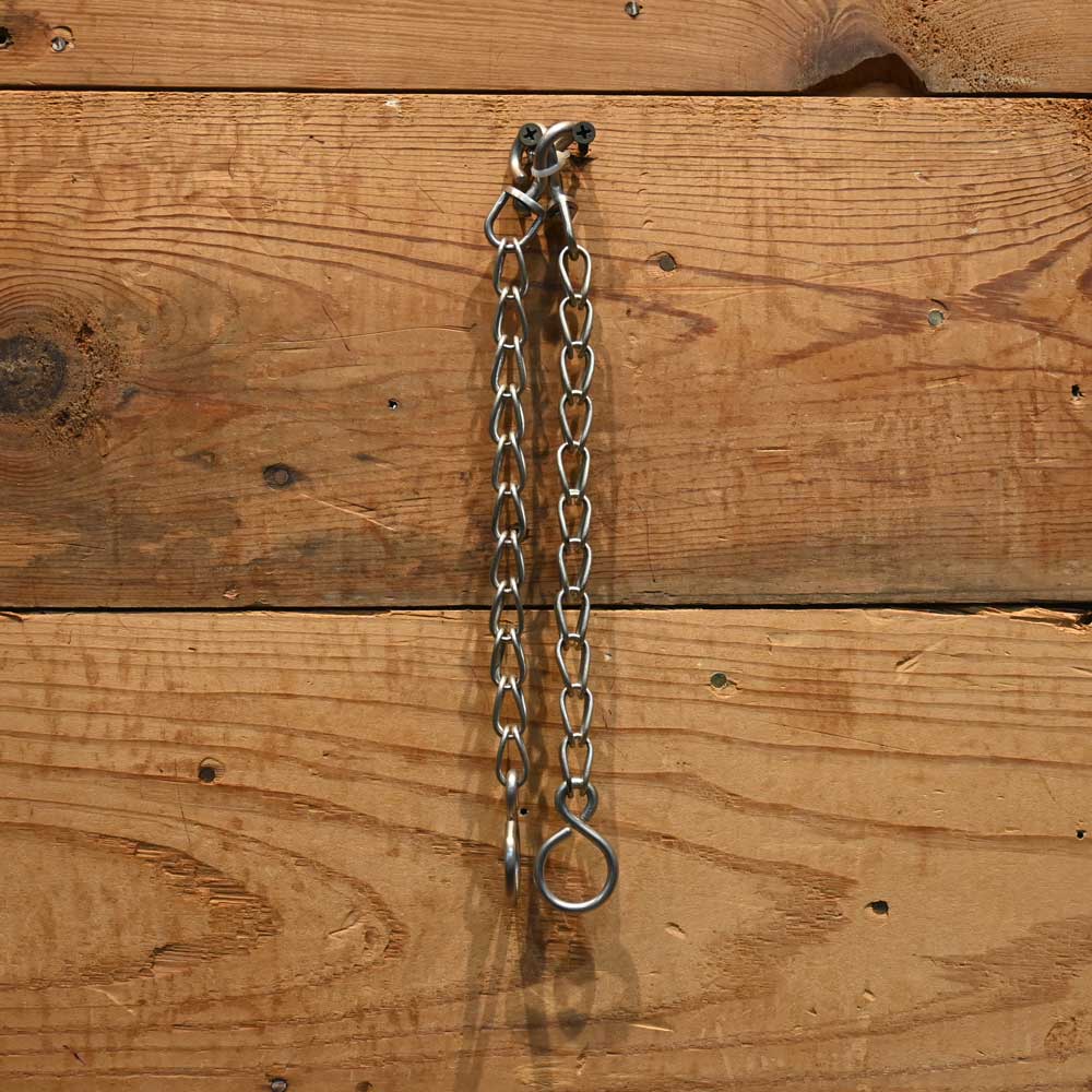 J. Rice 10.5" Triangle Silver Loops Links Rein Chains RC023 Tack - Reins J. Rice   