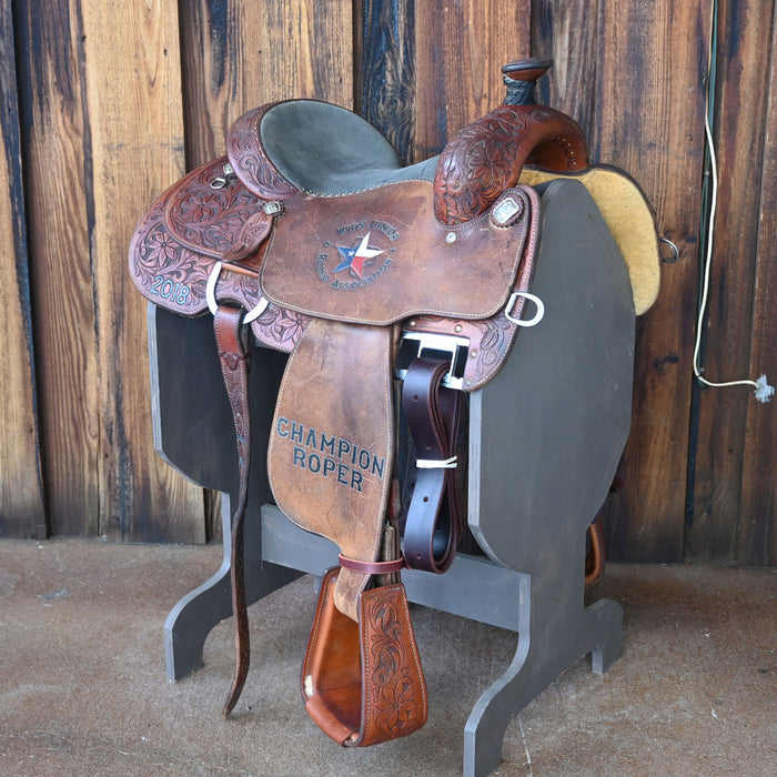 14" USED MARTIN CALF ROPING SADDLE Saddles - Used Martin Saddlery