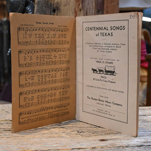 Centennial Songs of Texas Paperback Book Collectibles Stamps-Baxter Music Co.