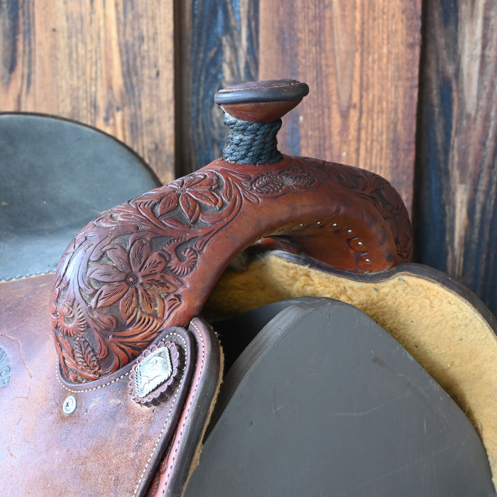 14" USED MARTIN CALF ROPING SADDLE Saddles - Used Martin Saddlery