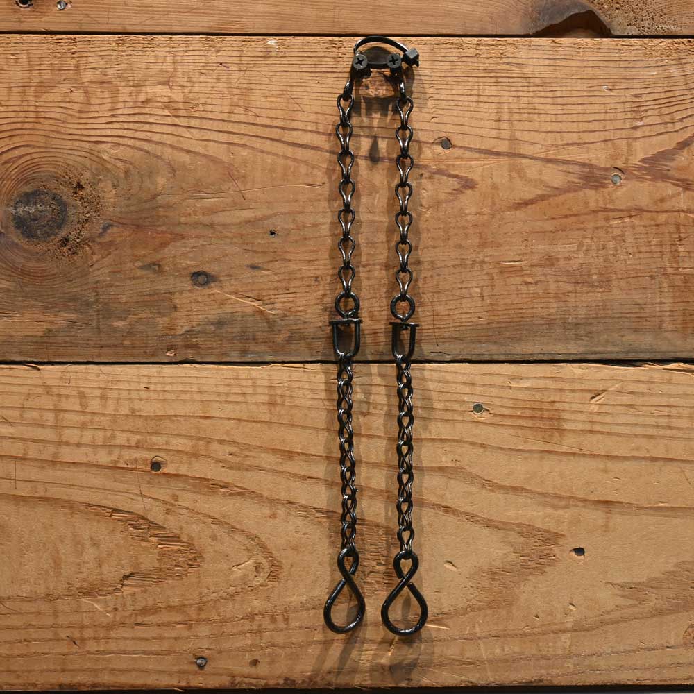 12" Black Loops Links Rein Chains RC036 Tack - Reins MISC   