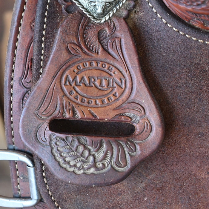 14" USED MARTIN CALF ROPING SADDLE Saddles - Used Martin Saddlery