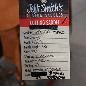 16" DEMO JEFF SMITH CUTTING SADDLE Saddles Jeff Smith