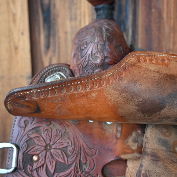 14" USED MARTIN CALF ROPING SADDLE Saddles - Used Martin Saddlery