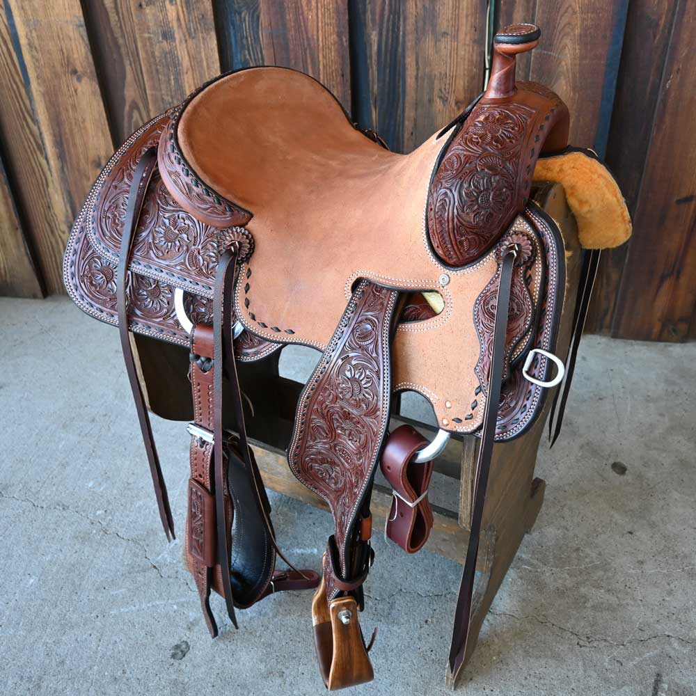 15.5" TESKEY'S PRO CUTTER RANCH CUTTER SADDLE Saddles TESKEY'S SADDLERY LLC   