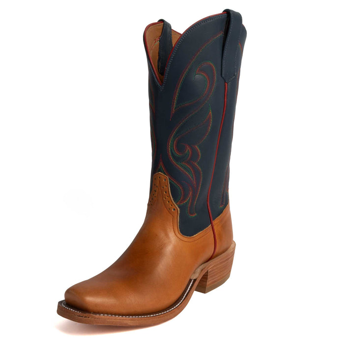 Rios of Mercedes Men's Cutter Toe Tan/Navy Waxy Western Boot