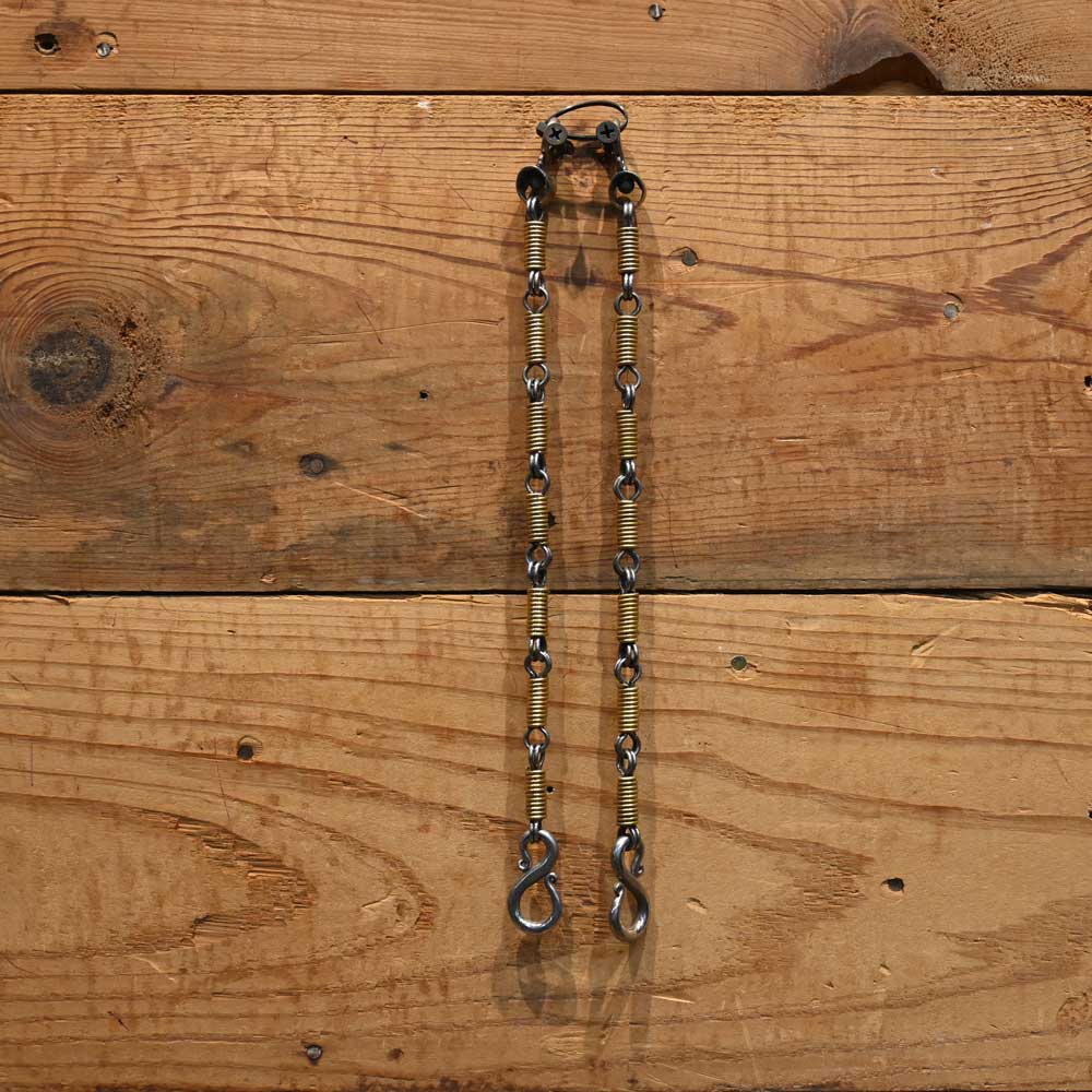 J. Rice 11" Gold Coil Rein Chains RC051 Tack - Reins J. Rice   