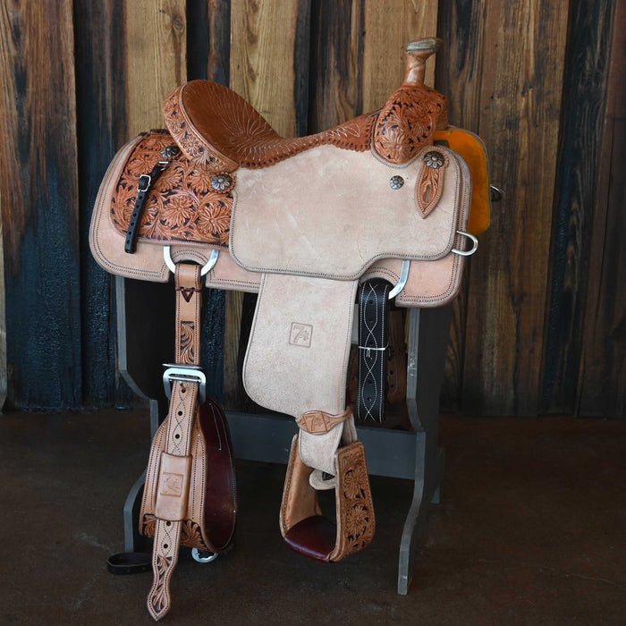 15" SEVEN TEAM ROPING SADDLE
