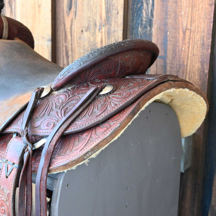 16" USED HANGING H RANCH SADDLE