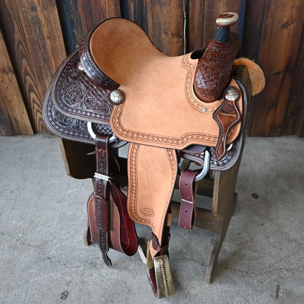 14.5" TESKEY'S ROPING SADDLE Saddles TESKEY'S SADDLERY LLC   