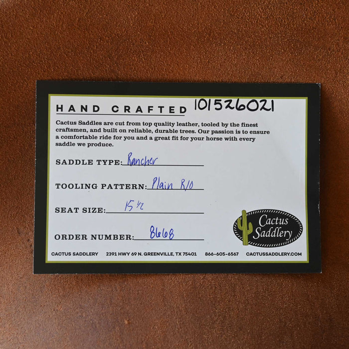15.5" CACTUS RANCH SADDLE