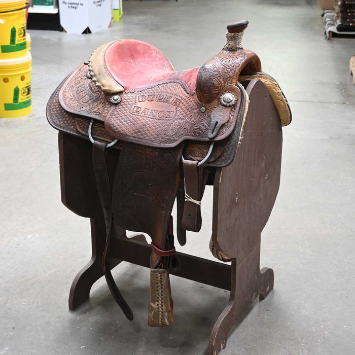 14" USED PAUL AMMERMAN TEAM ROPING SADDLE
