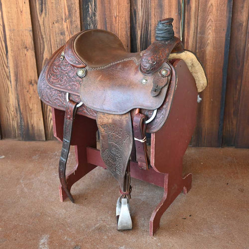 15" USED JAY NORDLEY ROPING SADDLE Saddles - Used Jay Nordley