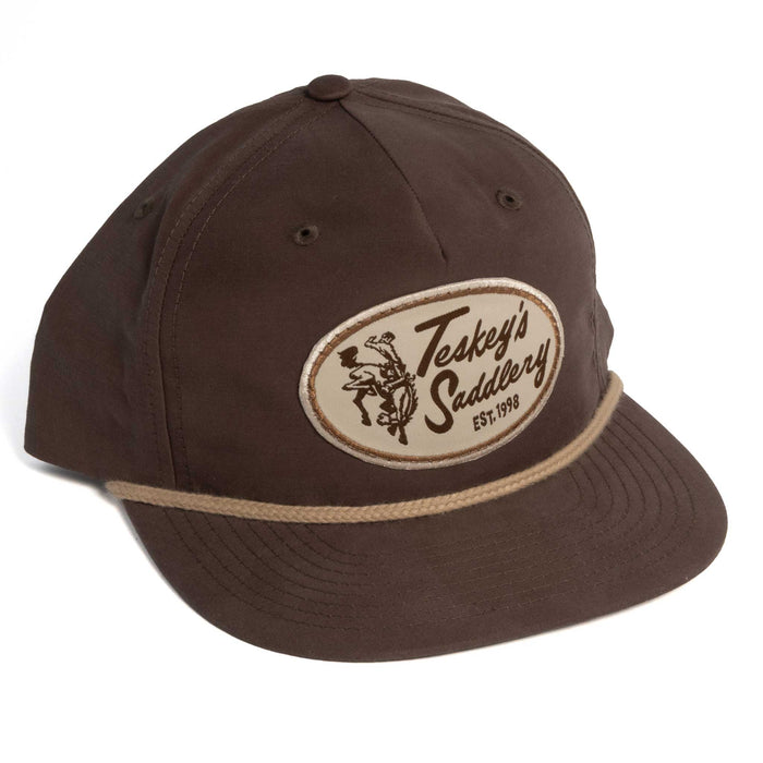 Teskey's Saddlery Retro Rope Cap - Dark Mocha/Khaki