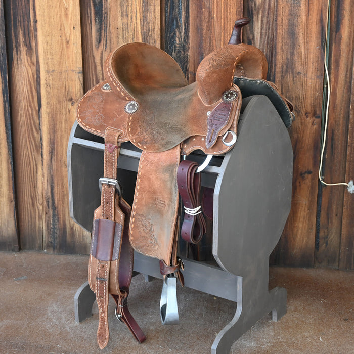 14" USED JEFF SMTIH XTREME BARREL SADDLE Saddles - Used Jeff Smith