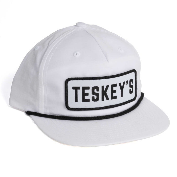 🎁 Teskey's Patch Rope Cap - White/Black (100% off) Teskey's