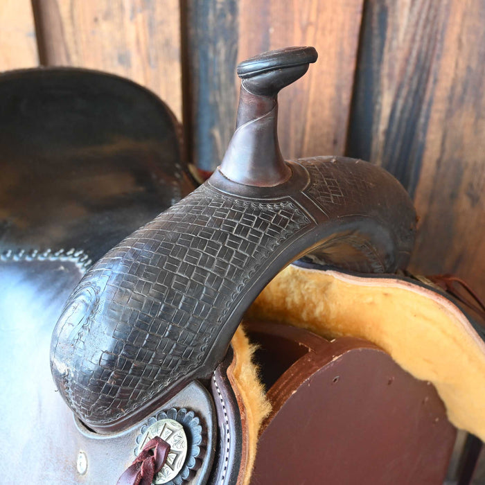 16" USED JEFF SMITH BUSTER WELCH CUTTING SADDLE