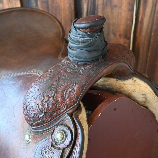 15" USED JAY NORDLEY ROPING SADDLE Saddles - Used Jay Nordley
