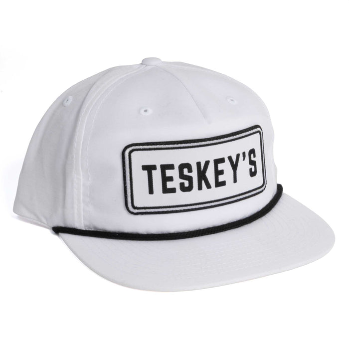 Teskey's Simple Patch Rope Cap - White/Black
