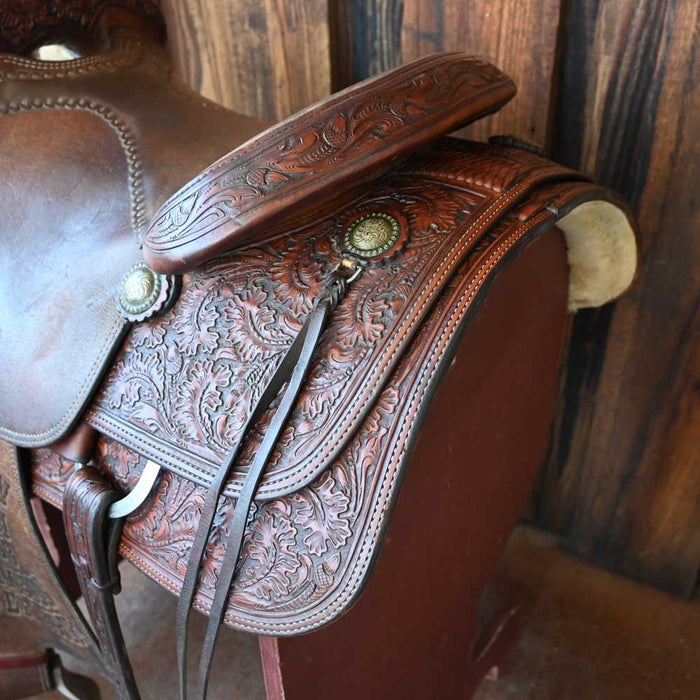 15" USED JAY NORDLEY ROPING SADDLE Saddles - Used Jay Nordley