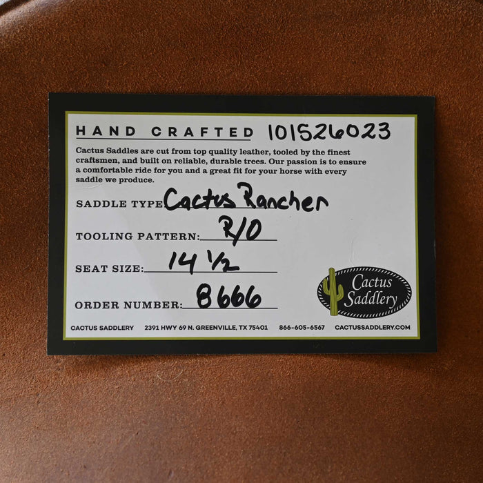 14.5" CACTUS RANCH SADDLE