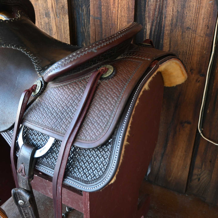 16" USED JEFF SMITH BUSTER WELCH CUTTING SADDLE