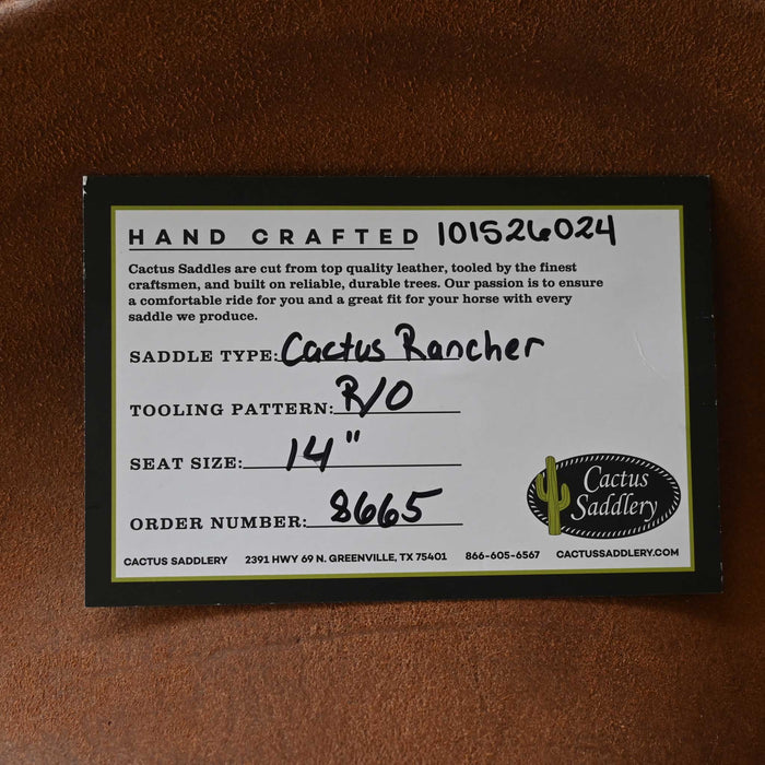 14" CACTUS RANCH SADDLE