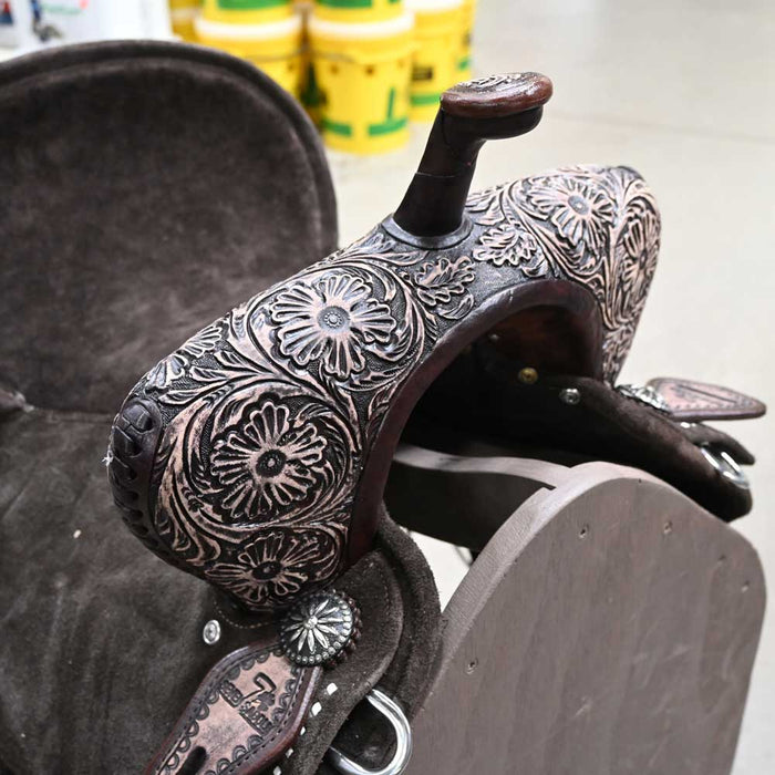 14.5" SEVEN LIGHTWEIGHT (FIBER TREE) BARREL SADDLE Saddles - New Seven Saddle