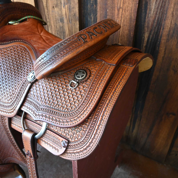 14.5" USED TODD JEYS TEAM ROPING SADDLE