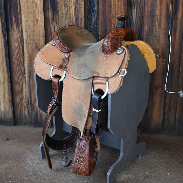 14" USED MARTIN CALF ROPING SADDLE Saddles - Used Martin Saddlery