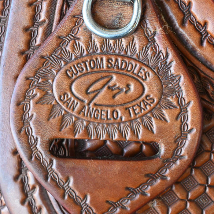 14.5" USED TODD JEYS TEAM ROPING SADDLE