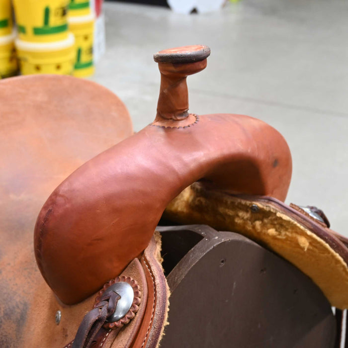 16" USED JEFF SMITH RANCH CUTTER SADDLE