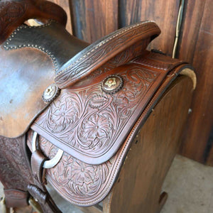 14" USED JEFF SMITH ROPING SADDLE Saddles Jeff Smith   