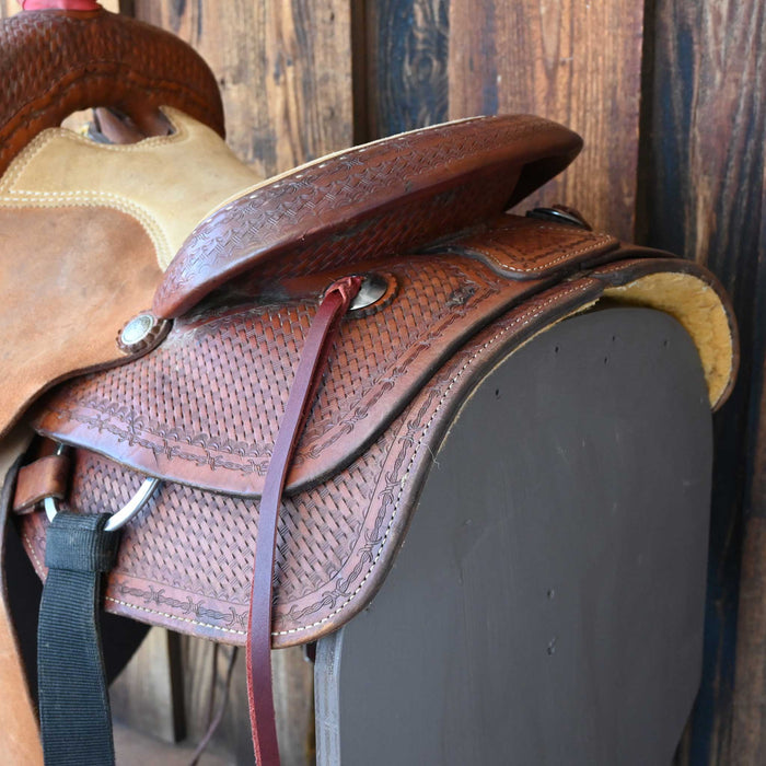 13" USED TEAM ROPING SADDLE