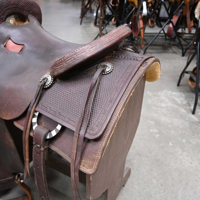 16" USED TESKEY'S RANCH CUTTER SADDLE