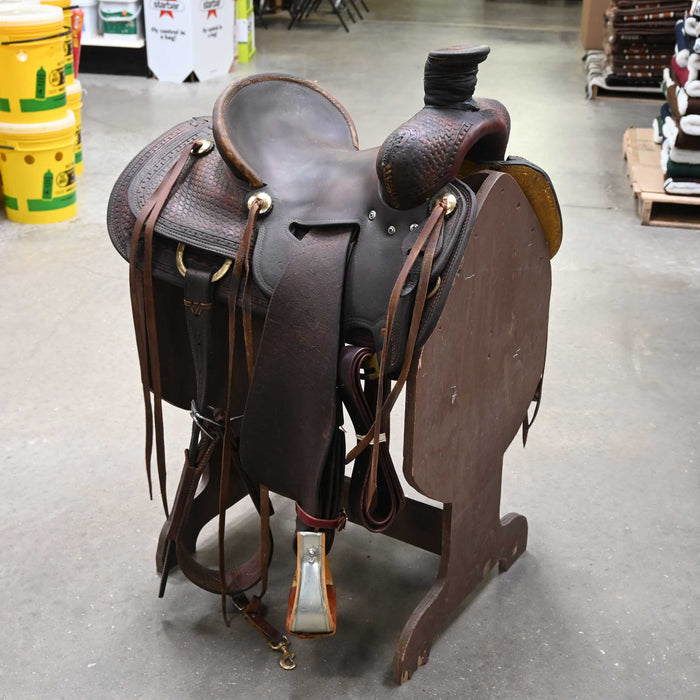 13.5" USED TESKEY'S POST HORN SADDLE