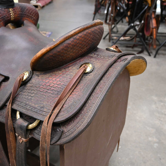 13.5" USED TESKEY'S POST HORN SADDLE