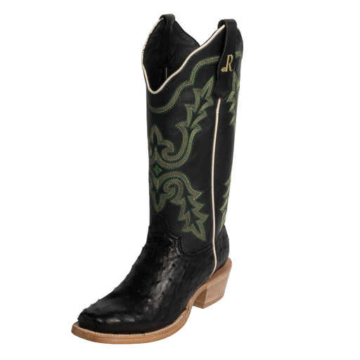 R. Watson Women's Black Full Quill Ostrich Western Boot WOMEN - Footwear - Boots - Exotic Boots R Watson