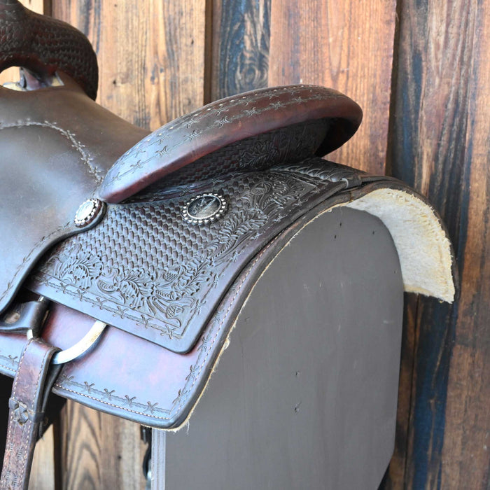 16.5" USED BROKEN J RANCH CUTTER SADDLE