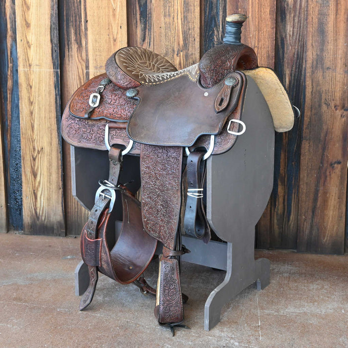 14.5" USED TOMAHAWK TEAM ROPING SADDLE