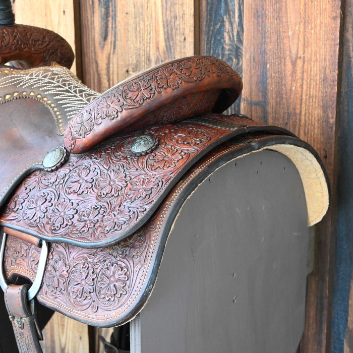 14.5" USED TOMAHAWK TEAM ROPING SADDLE