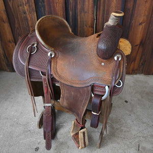 16" USED DIAMOND K ROPING SADDLE Saddles Diamond k saddlery   