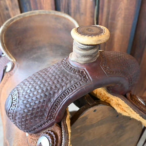 16" USED DIAMOND K ROPING SADDLE Saddles Diamond k saddlery   