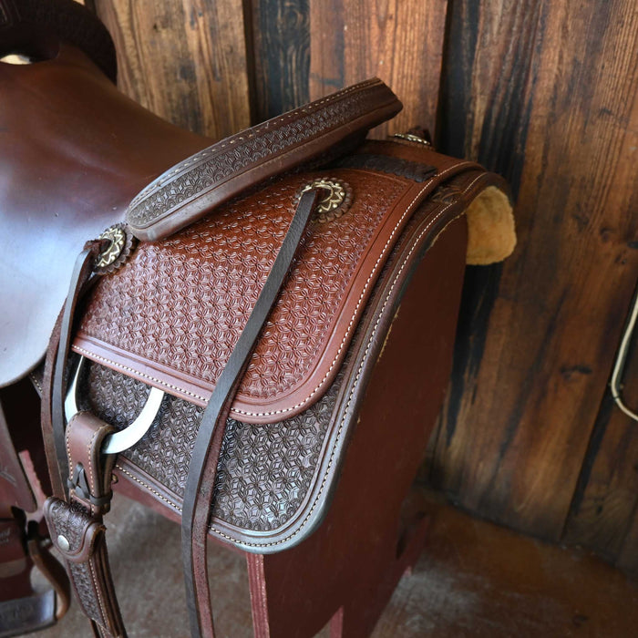 16" USED JEFF SMITH BEAU GALYEAN CUTTING SADDLE