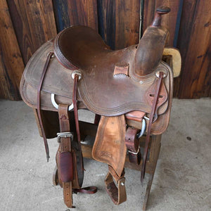 14" USED JEFF SMITH RANCH CUTTING SADDLE Saddles Jeff Smith   