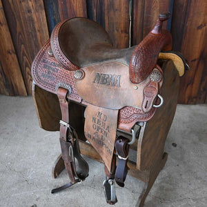 15" USED LAZY L LARRY COATS BARREL SADDLE Saddles Lazy L   